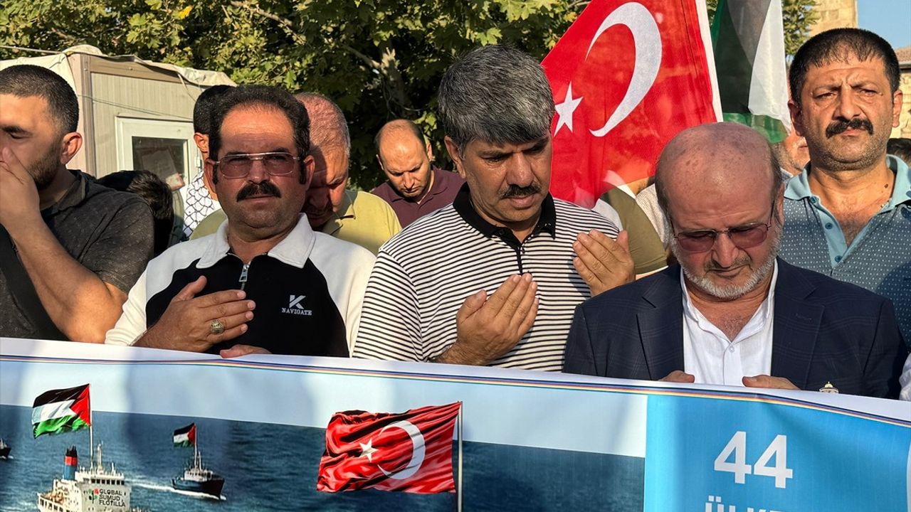 Şanlıurfa ve Kilis'te Küresel Sumud Filosu'na Destek Gösterileri