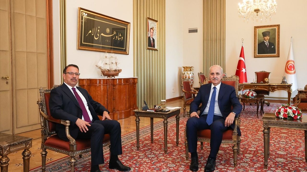 TBMM Başkanı Kurtulmuş, Sayıştay Başkanı Yener'i Kabul Etti