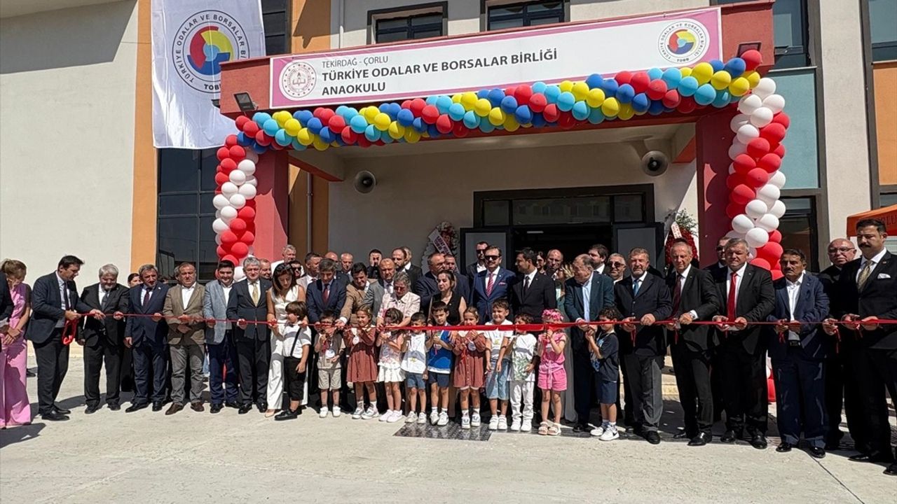 TOBB Başkanı Rifat Hisarcıklıoğlu, Tekirdağ'da Yeni Anaokulu Açtı