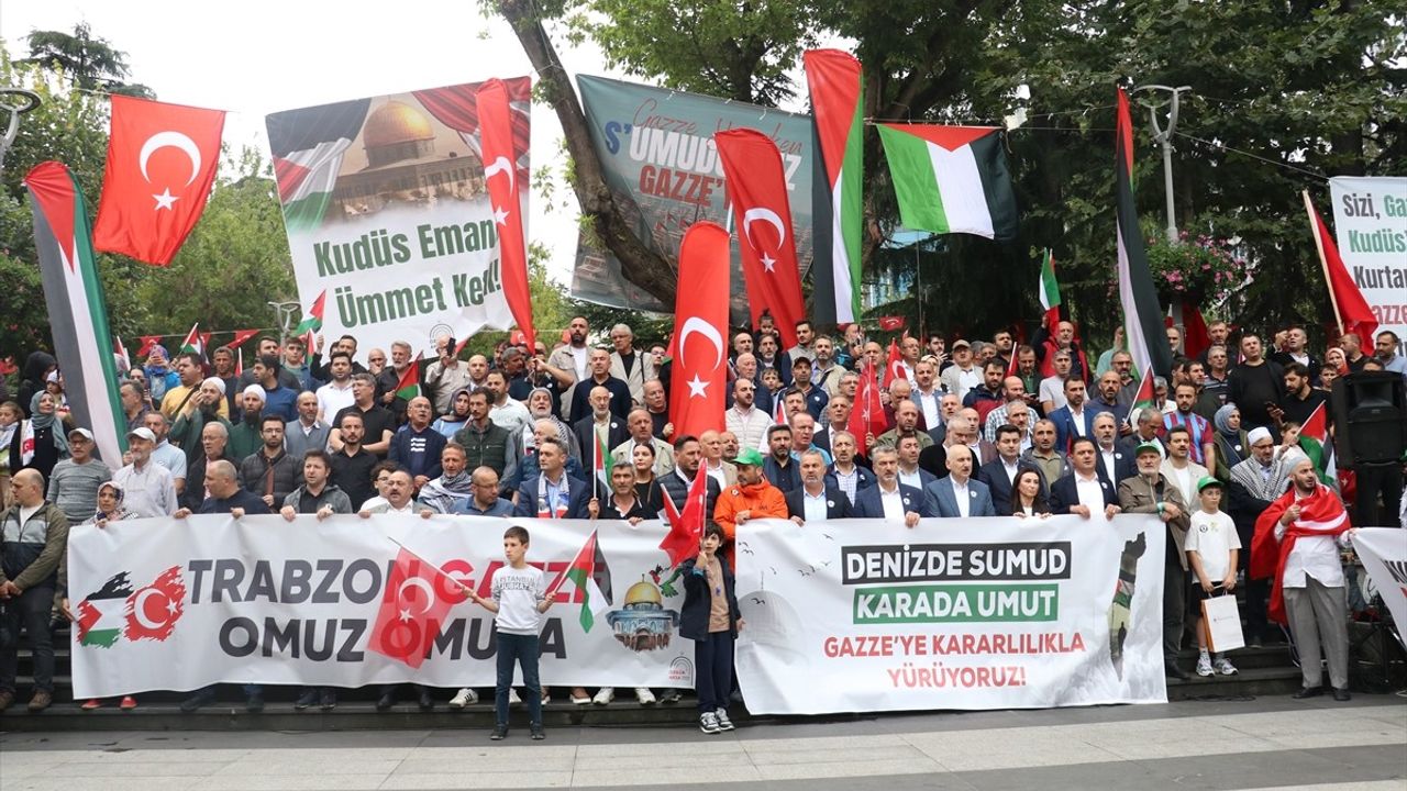 Trabzon'da Filistin'e Destek Yürüyüşü