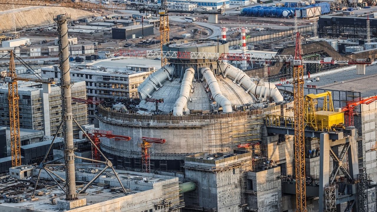 Akkuyu Nükleer Güç Santrali'nde İnşaat Çalışmaları Devam Ediyor