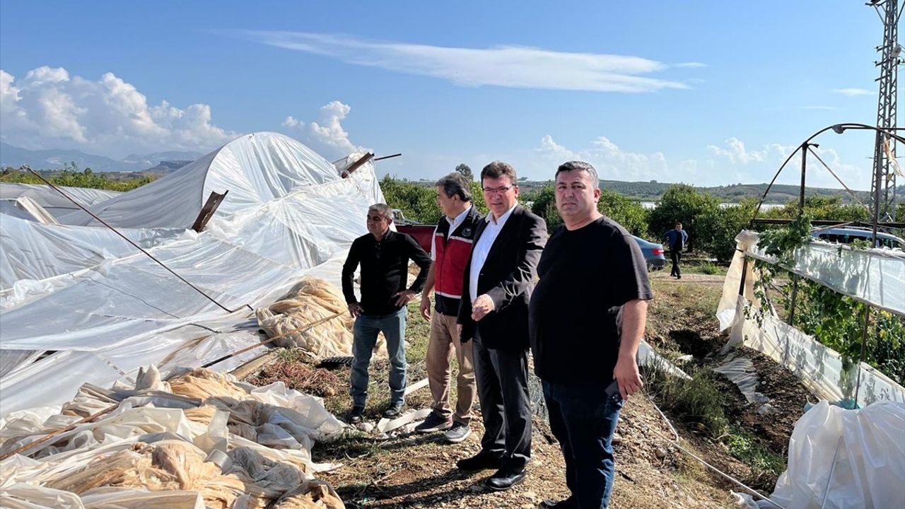 Antalya'da Fırtına Sonrası Sera Hasar Tespiti Başlatıldı
