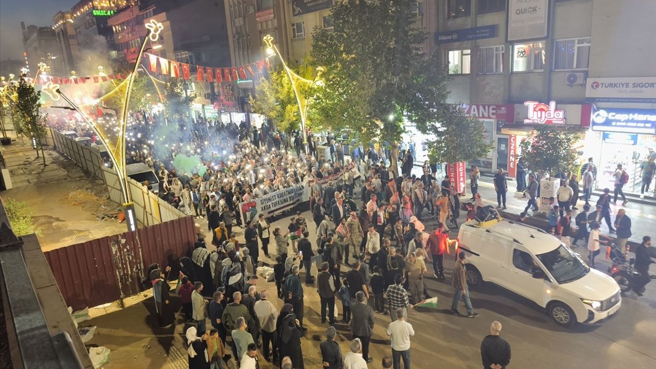 Bingöl'de Gazze'ye Yönelik Saldırılara Protesto