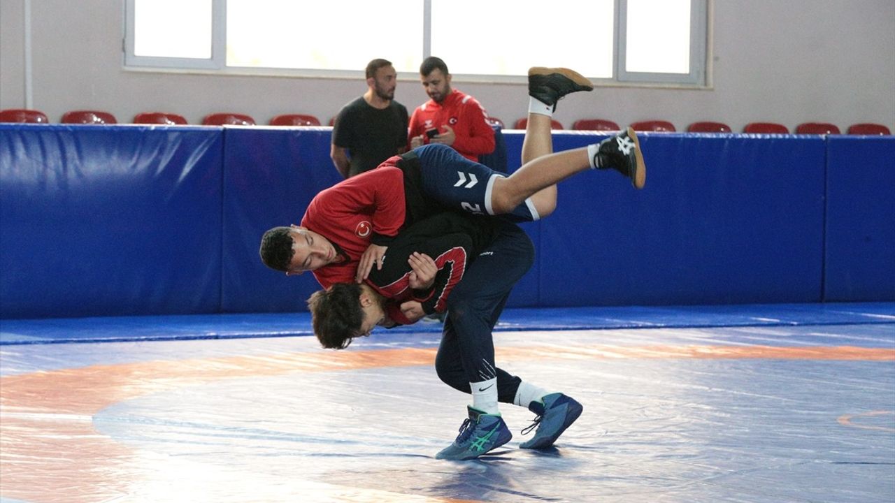 Bolu'da Grekoromen Güreşçilerin Balkan Şampiyonası İçin Son Hazırlıkları
