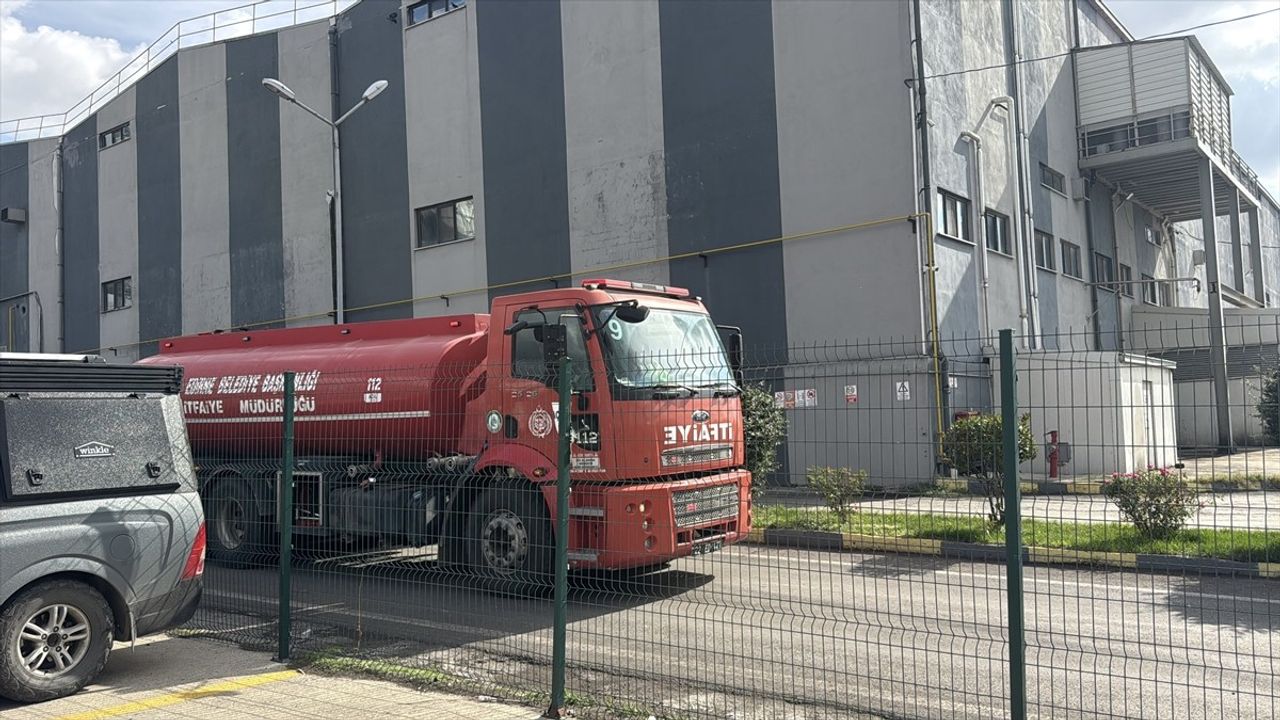 Edirne'de Yağ Fabrikasında Patlama ve Yangın Olayı