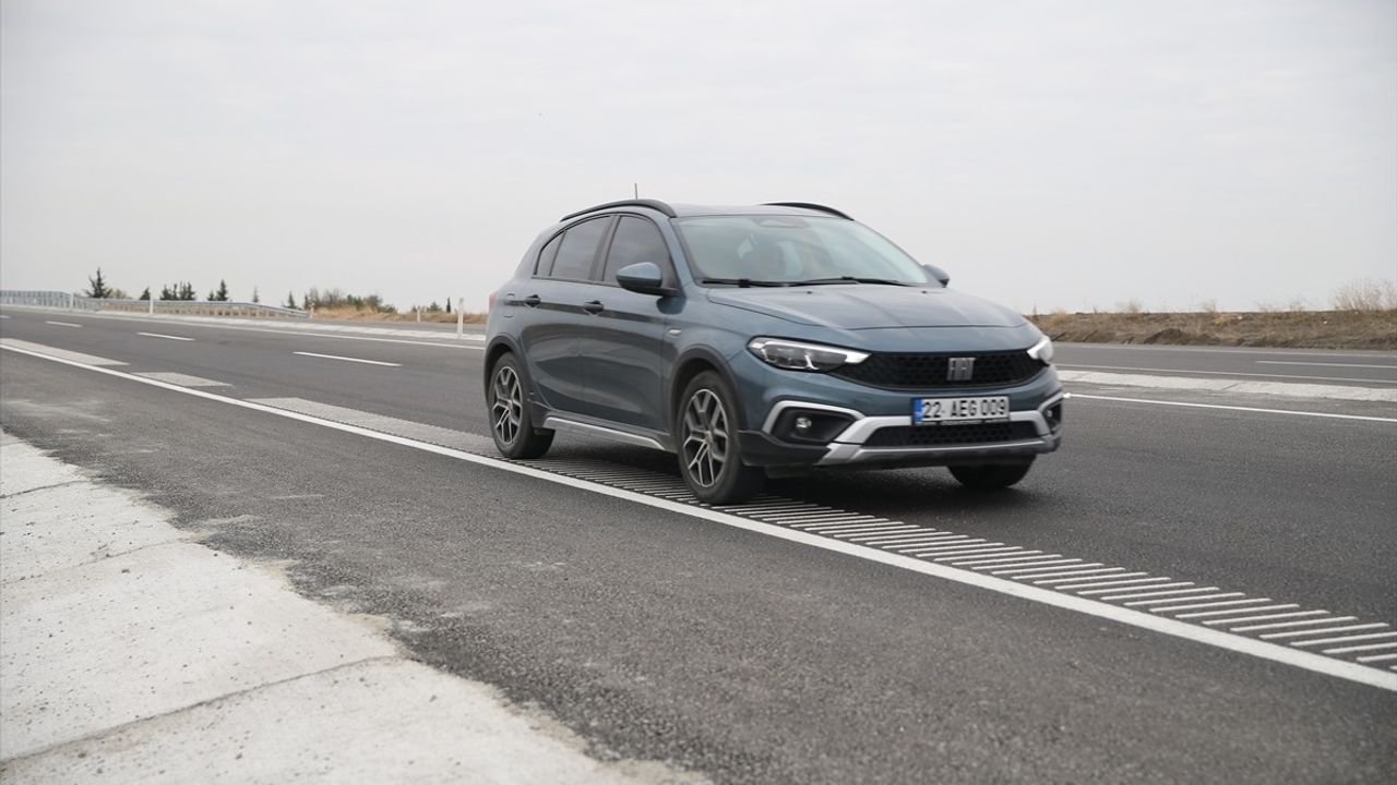 Edirne-Kırklareli Kara Yolunda Melodili Yol Uygulaması
