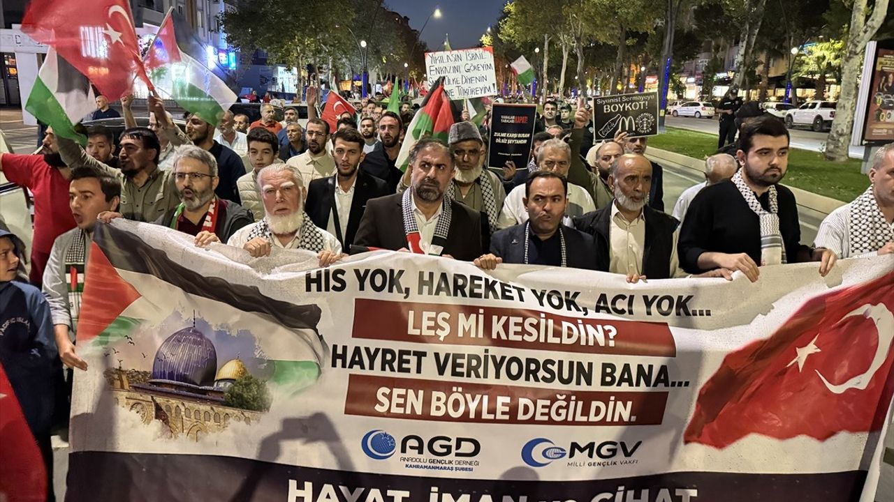 Kahramanmaraş'ta Gazze İçin Protesto Yürüyüşü