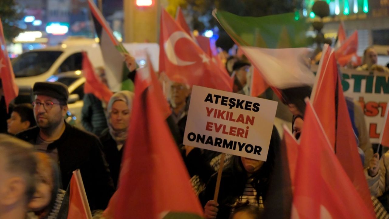 Kırklareli'nde Gazze'ye Destek Yürüyüşü