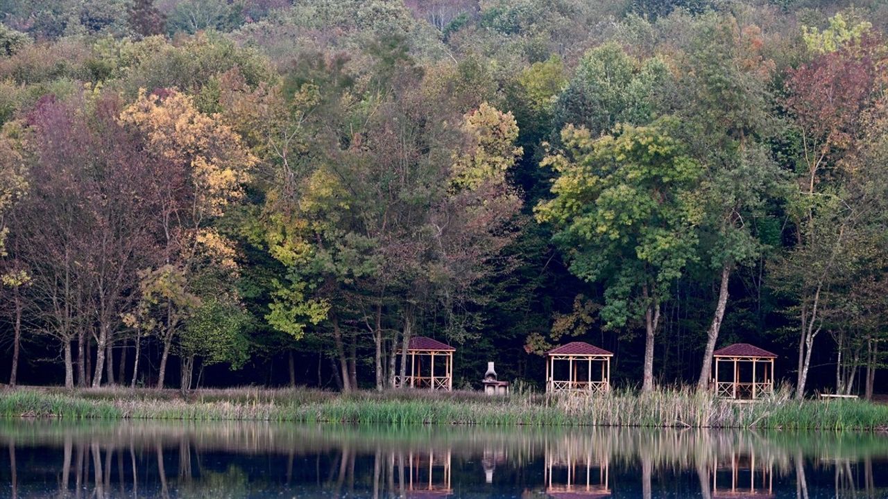 Korugöl Tabiat Parkı Sonbahar Güzellikleriyle Ziyaretçilerini Ağırlıyor