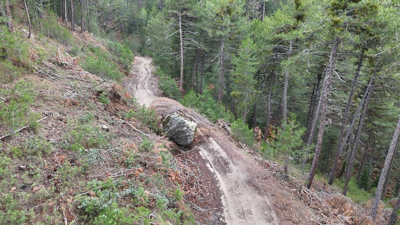Kütahya'da Deprem Sonrası Kaya Düşmesi Yol Açtı
