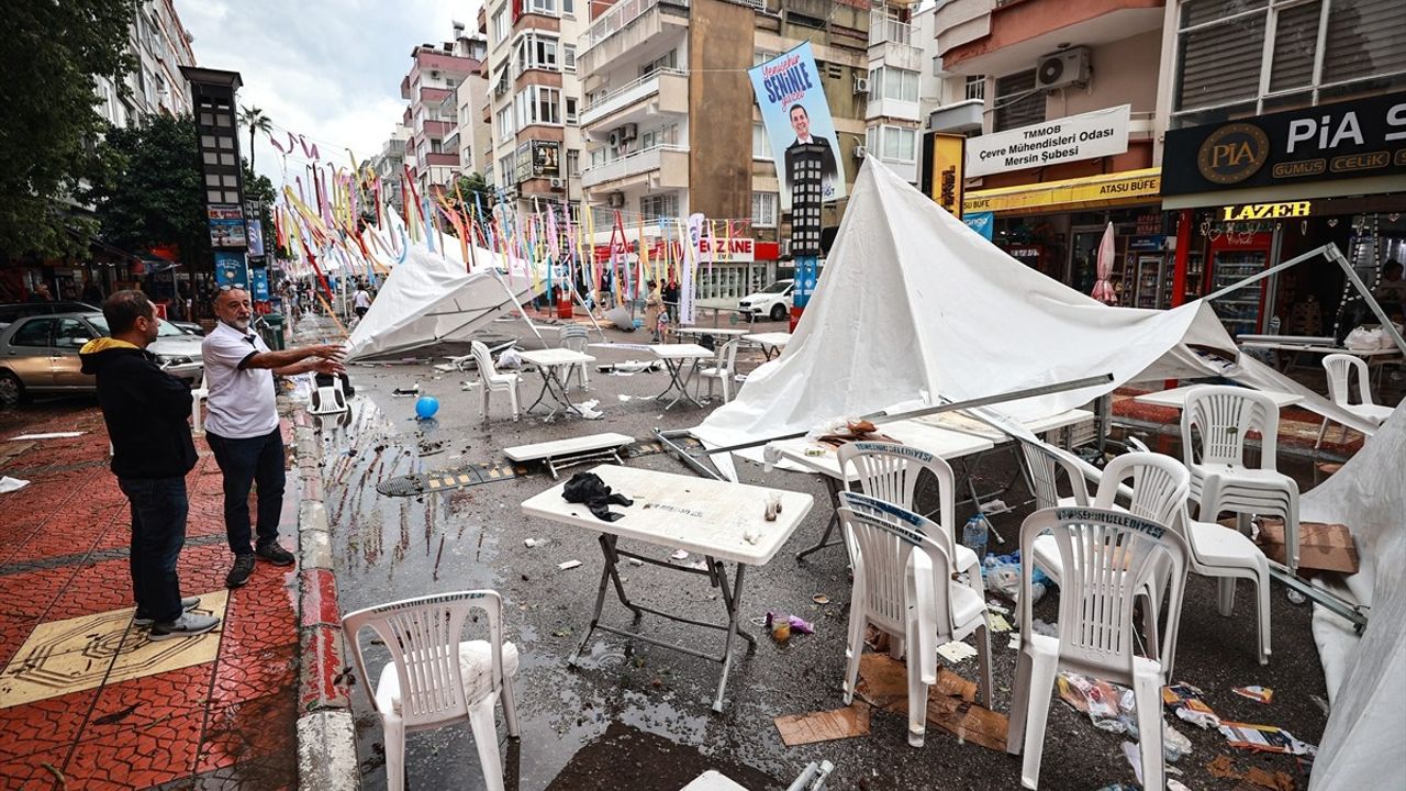 Mersin'de Şiddetli Rüzgar ve Sağanak Yağış