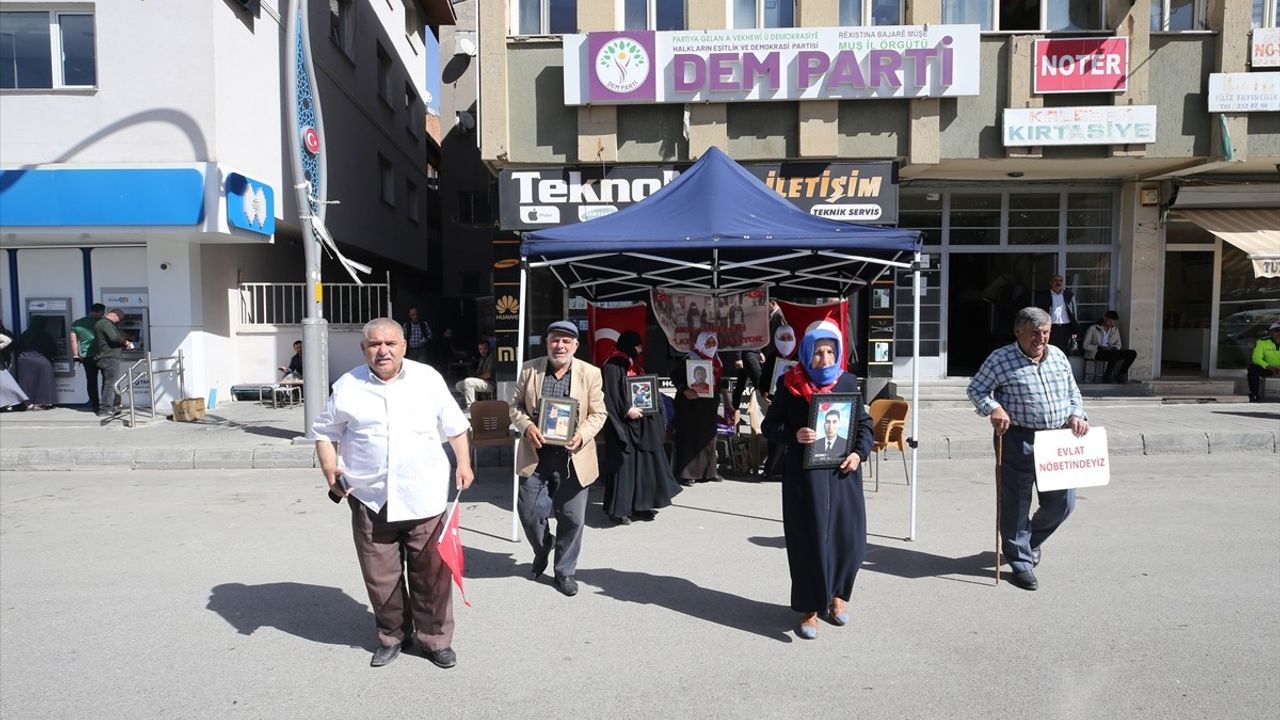 Muş'ta Evlat Nöbeti Devam Ediyor