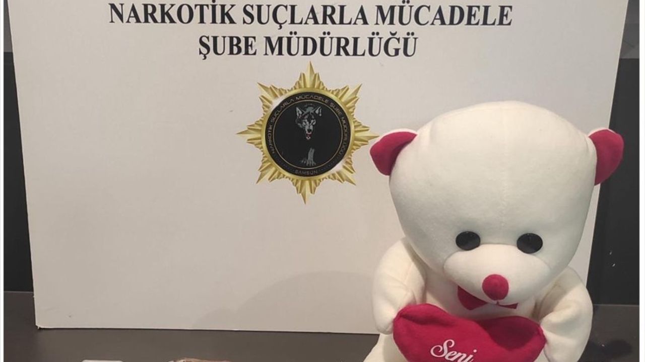 Samsun'da Oyuncak Ayıda Uyuşturucu Yakalandı