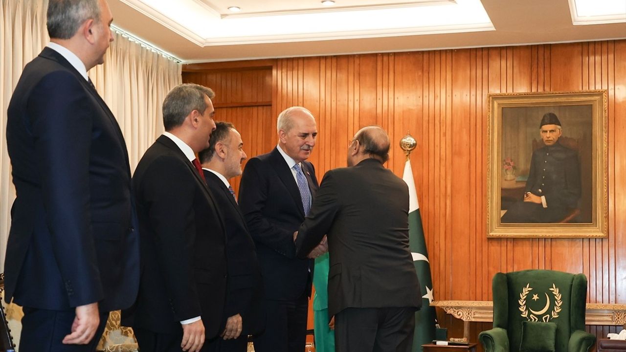 TBMM Başkanı Numan Kurtulmuş, Pakistan'da Cumhurbaşkanı Zerdari ile Görüştü