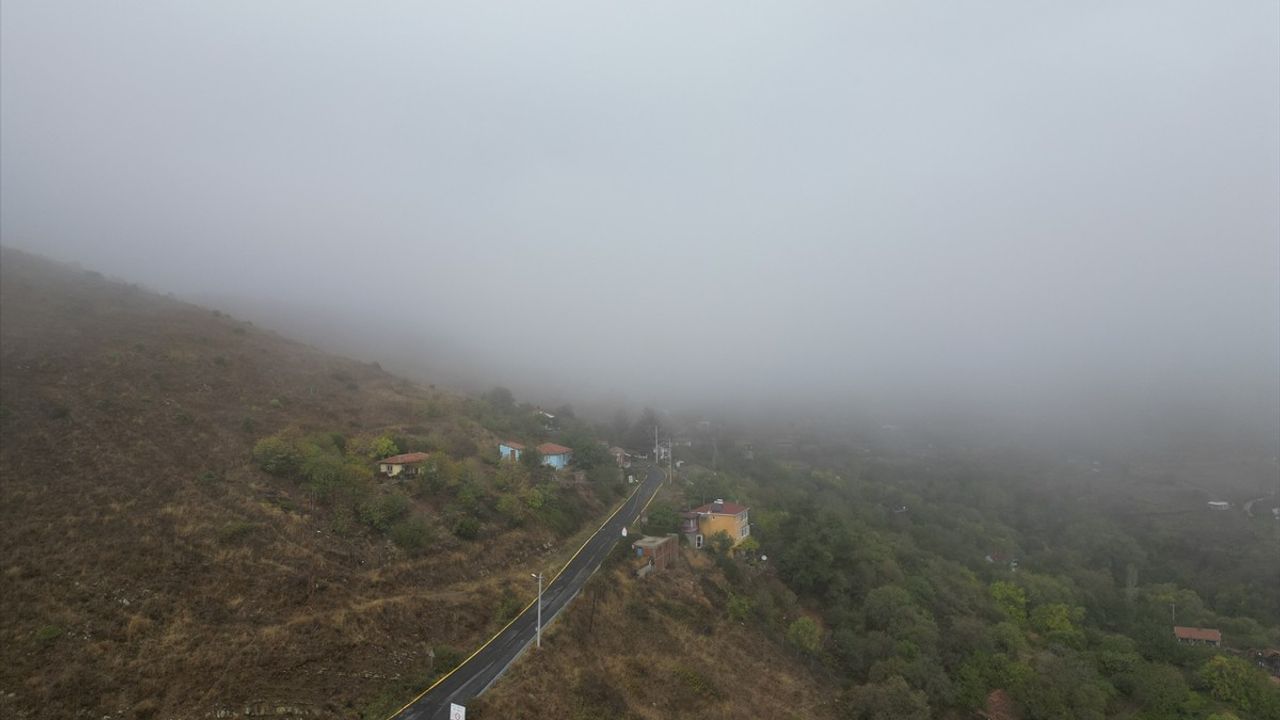 Tekirdağ'da Ganos Dağı'nda Yoğun Sis Görüntüleri