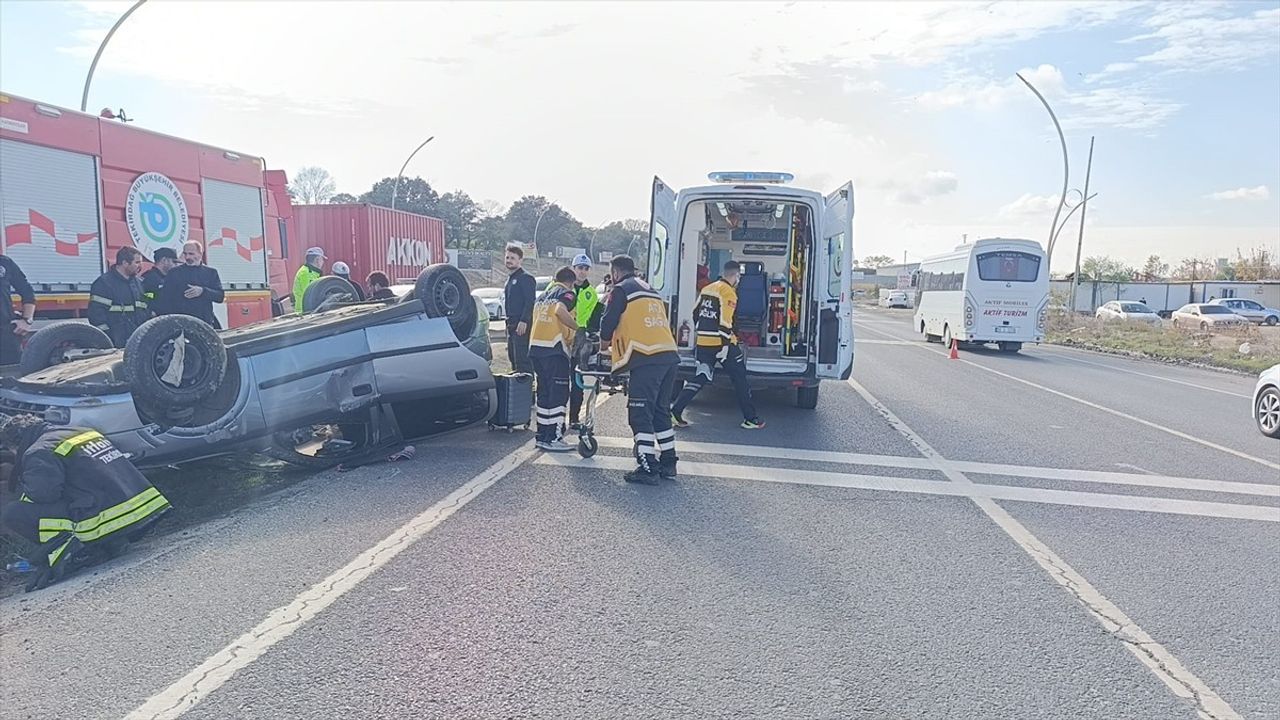 Tekirdağ'da Trafik Kazası: Sürücü Yaralandı