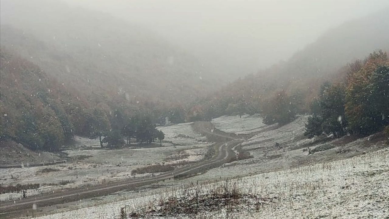 Tokat'ta İlk Kar Yağışı
