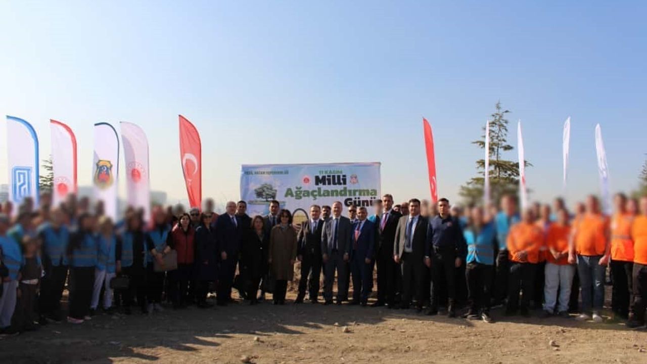 11 Kasım Milli Ağaçlandırma Günü'nde Denetimli Serbestlik Yükümlüleri Atatürk Orman Çiftliği'nde Fidan Dikti