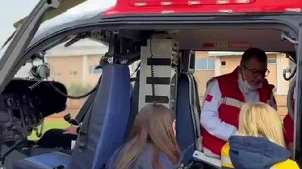 7 yaşındaki epilepsi hastası helikopter ambulansla Mersin'e sevk edildi