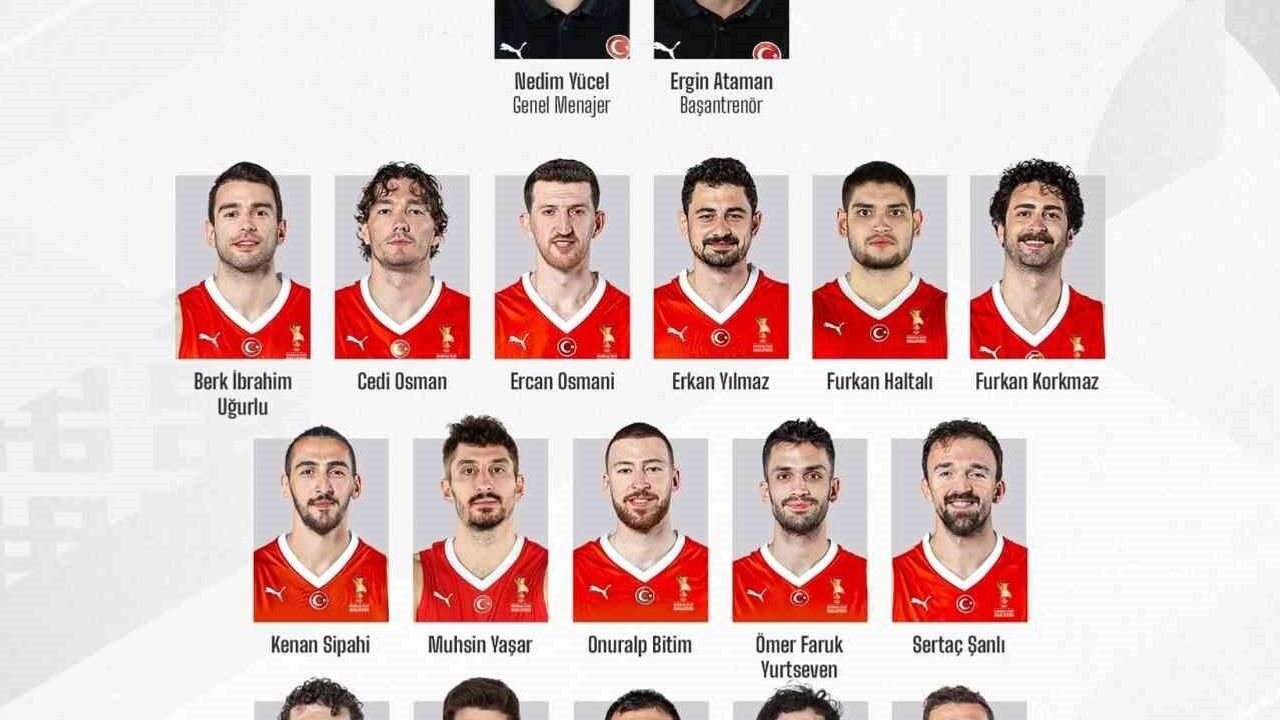 A Milli Erkek Basketbol Takımı'nın 16 kişilik aday kadrosu açıklandı