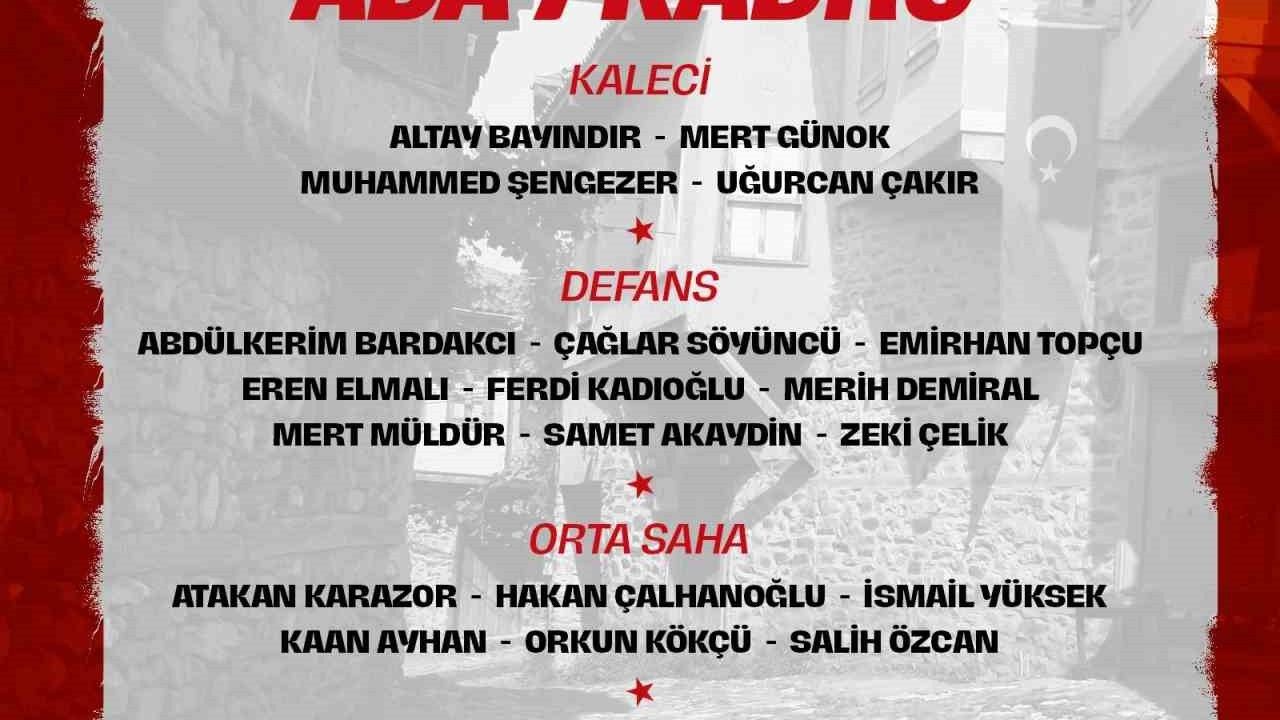 A Milli Takım'ın Bulgaristan ve İspanya maçları için 28 kişilik aday kadrosu açıklandı