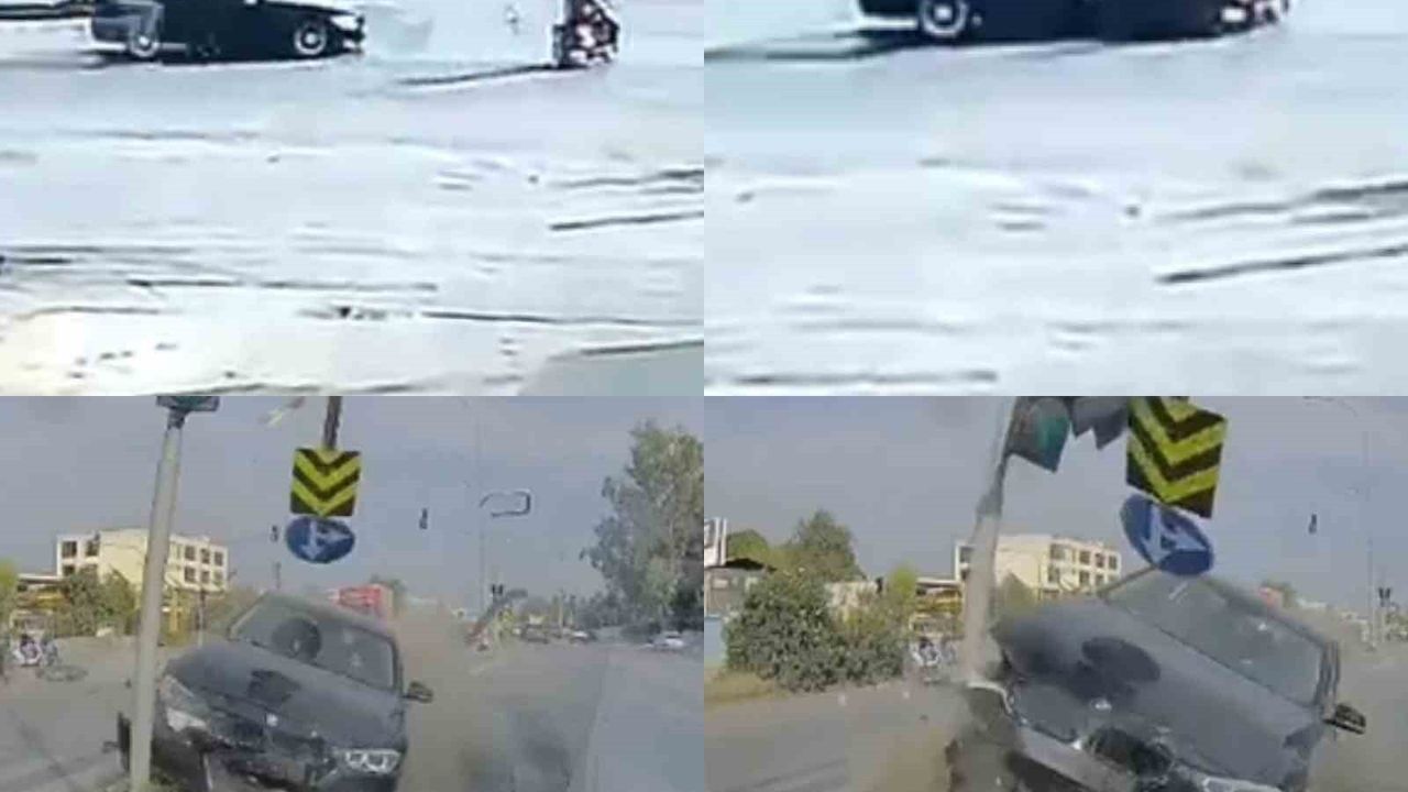 Adana'da kırmızı ışıkta çarpışma: Motosiklet sürücüsü ağır yaralandı