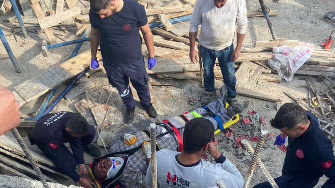 Adıyaman'da inşaat işçisi bodruma düşerek yaralandı