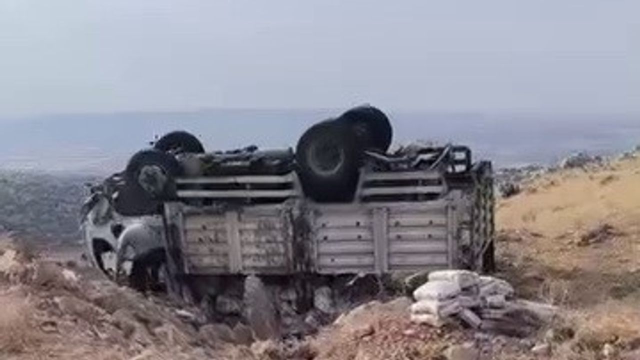 Adıyaman Kahta'da kamyonet takla attı: 5 yaralı