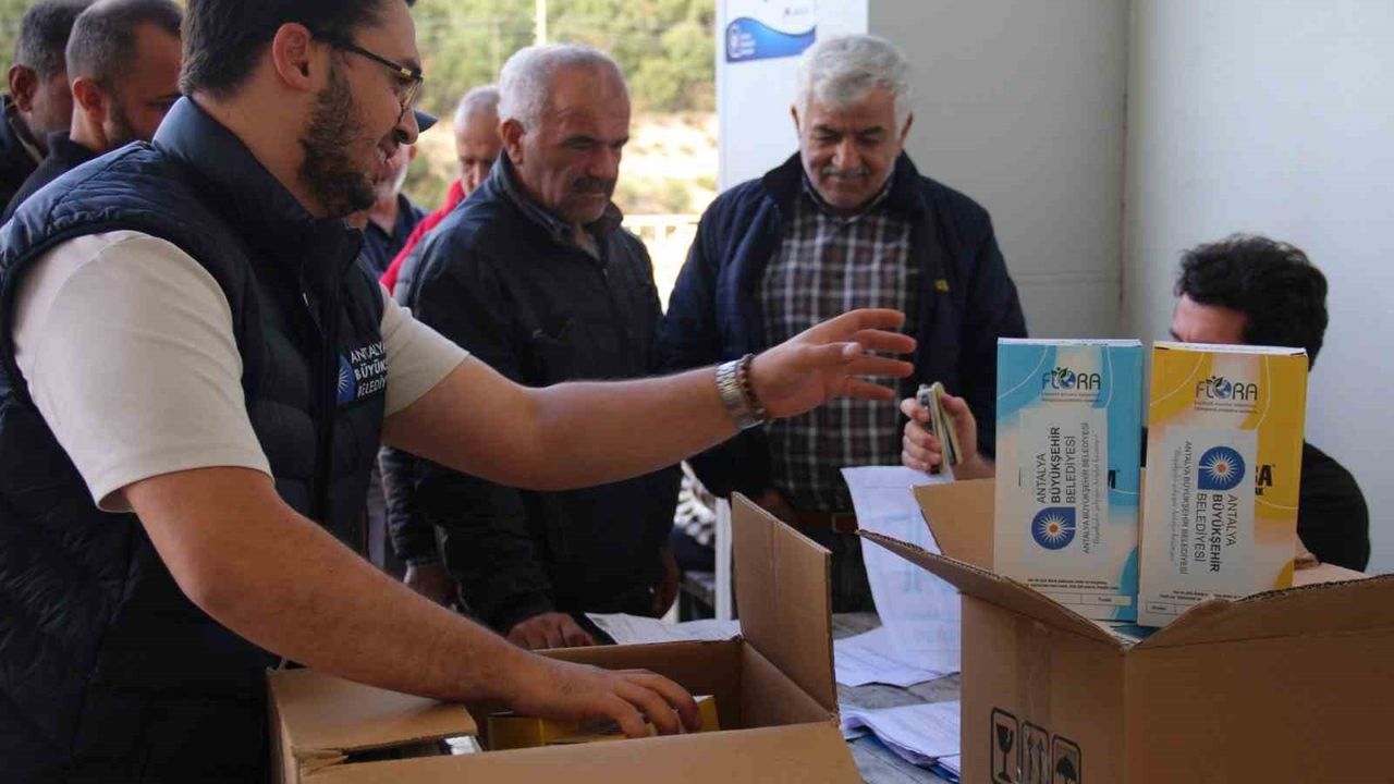 Antalya'dan örtü altı üretime mavi ve sarı yapışkan tuzak desteği