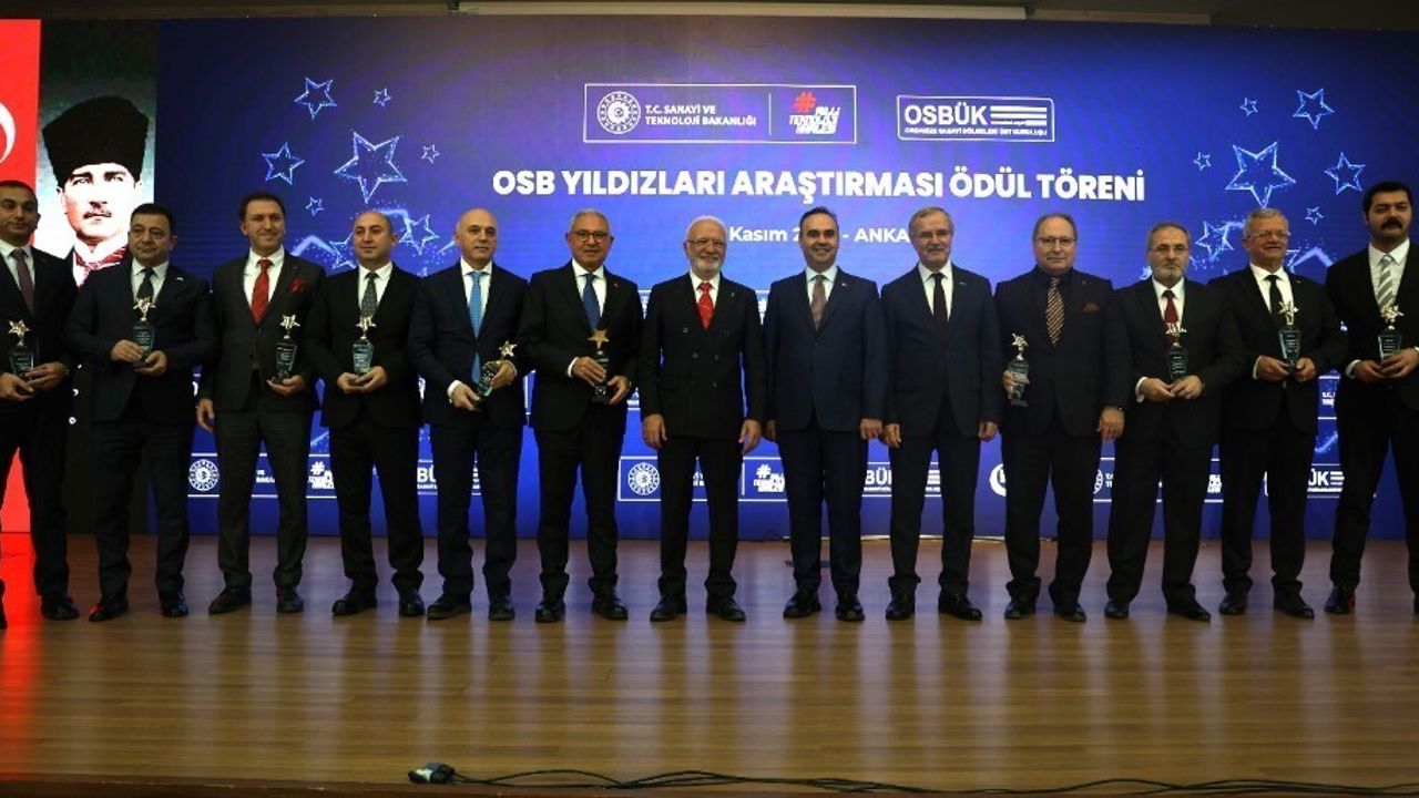 AOSB firmaları OSB Yıldızları'nda 11 ödülle öne çıktı