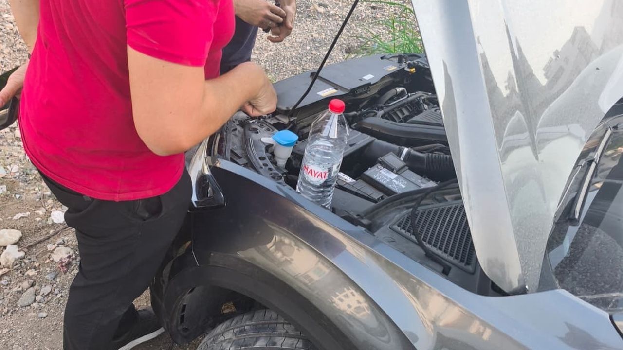 Arsuz’da kaputa sıkışan yavru kedi itfaiye tarafından kurtarıldı