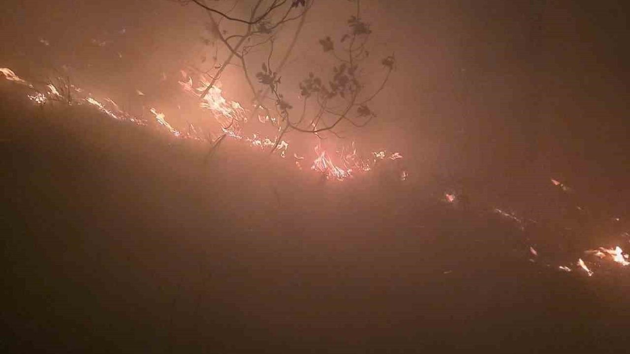 Arsuz'da yıldırım kaynaklı orman yangını — Müdahale 11. saatte sürüyor