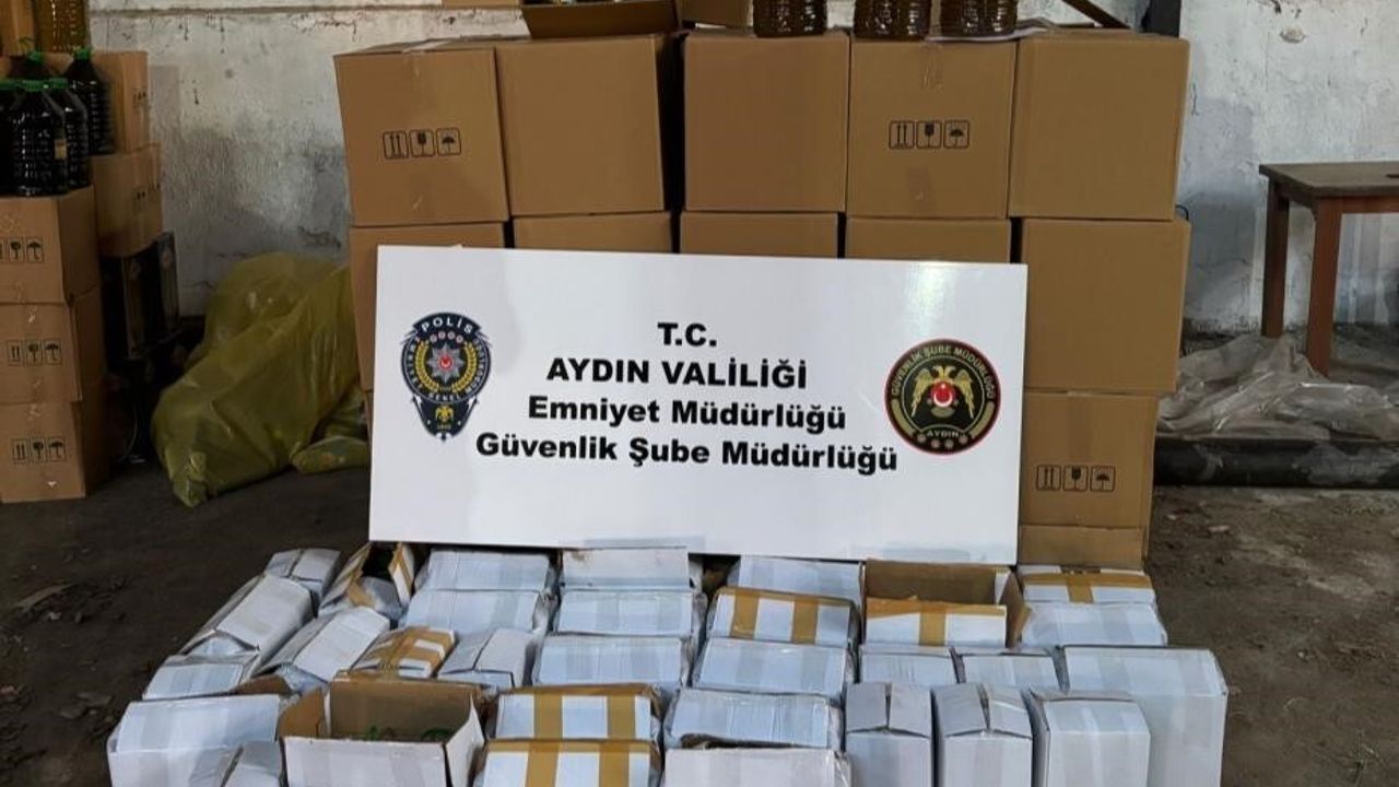 Aydın Efeler'de kargo aracında bin 604 litre tağşiş yağ ele geçirildi
