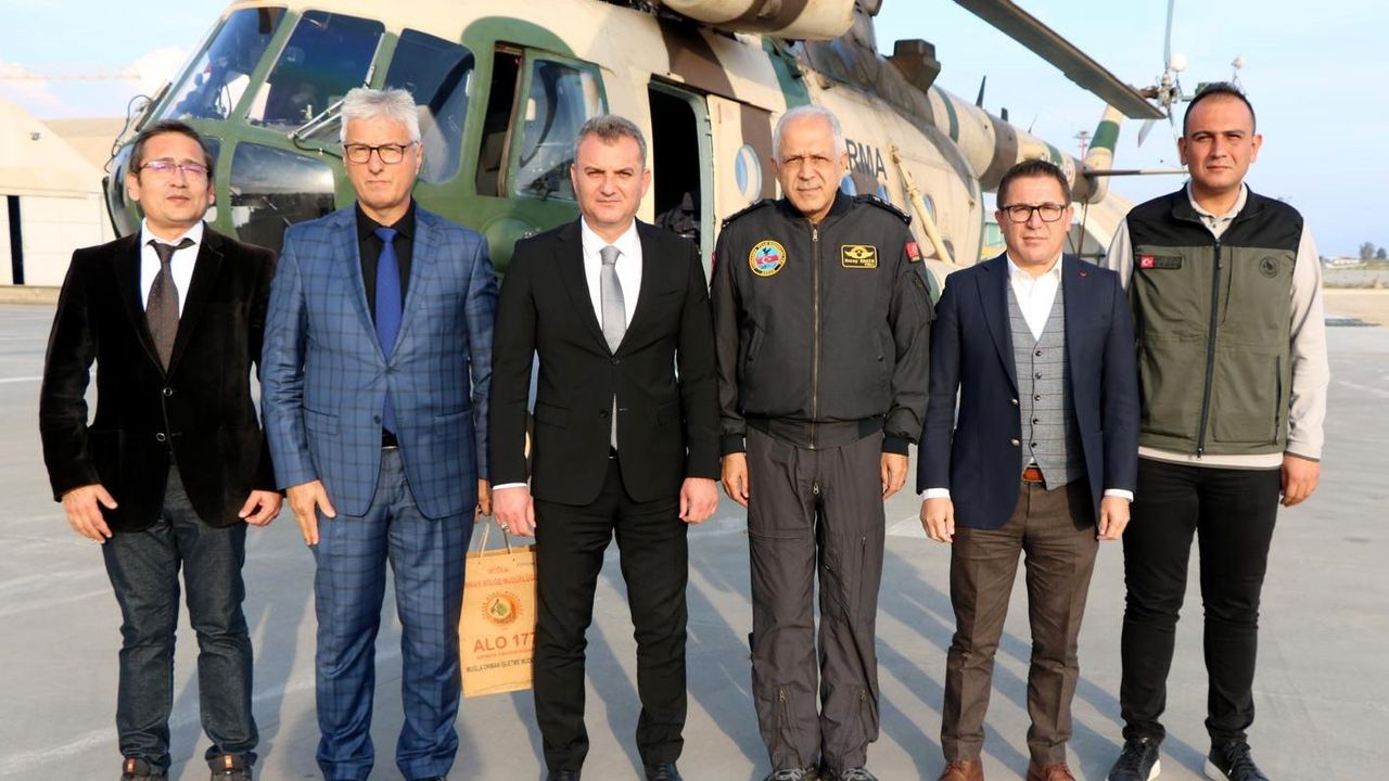 Aydın Jandarma Helikopter Filo Komutanlığına 2025 Yangın Sezonu Teşekkür Belgesi