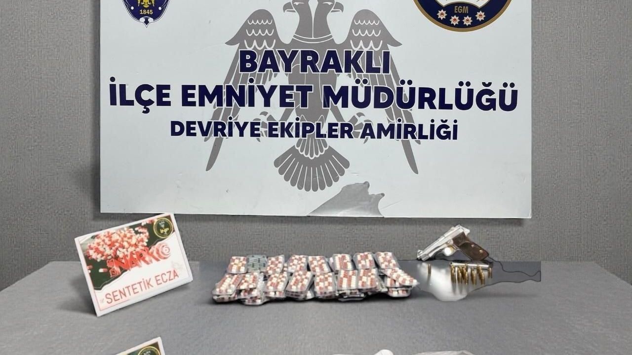 Bayraklı'da çamaşır makinesinden uyuşturucu çıktı