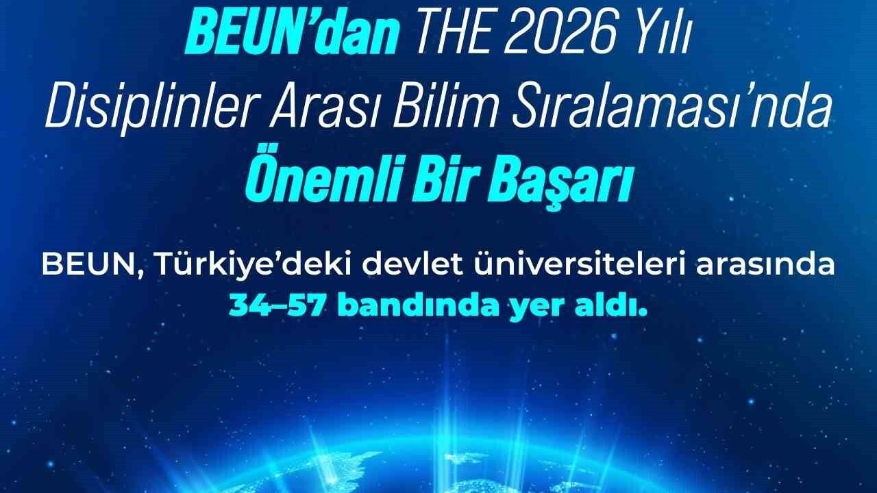 BEUN, THE 2026 Disiplinler Arası Bilim Sıralaması’nda dünya 601-800 bandında