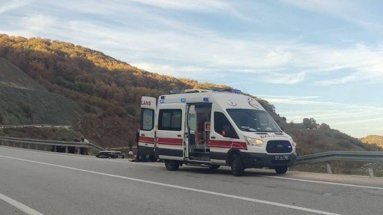 Bilecik'te kamyonet elektrik direğine çarptı; sürücü hafif yaralandı