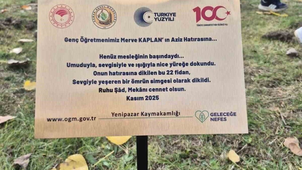 Bilecik’te Merve Kaplan anısına 72 fidan dikildi