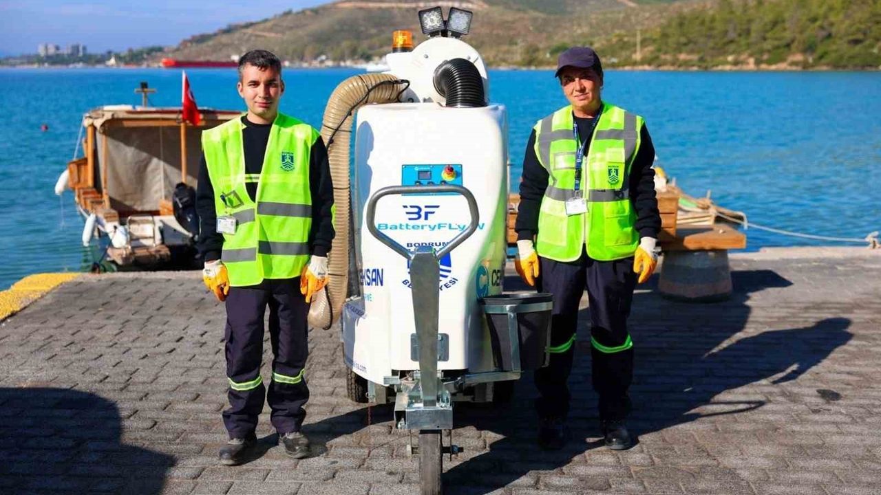 Bodrum’da yüzde yüz elektrikli yol süpürme araçları hizmette
