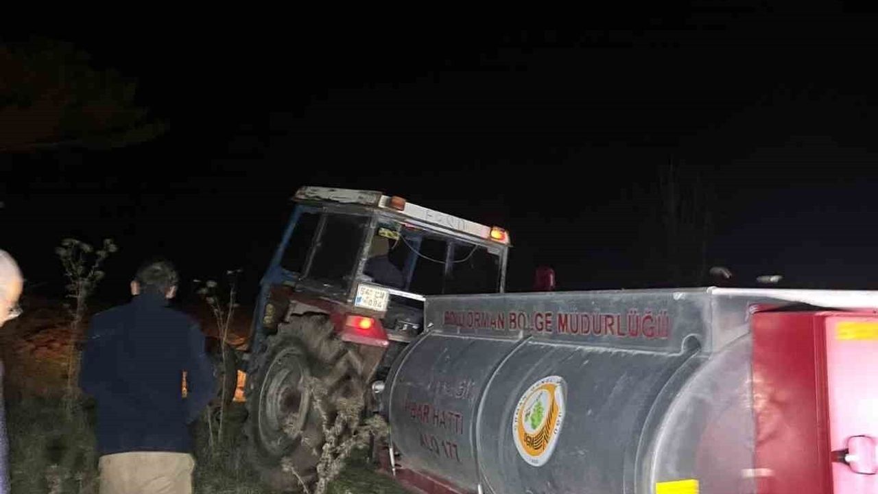 Bolu Mudurnu'da orman yangını köylü müdahalesiyle söndürüldü