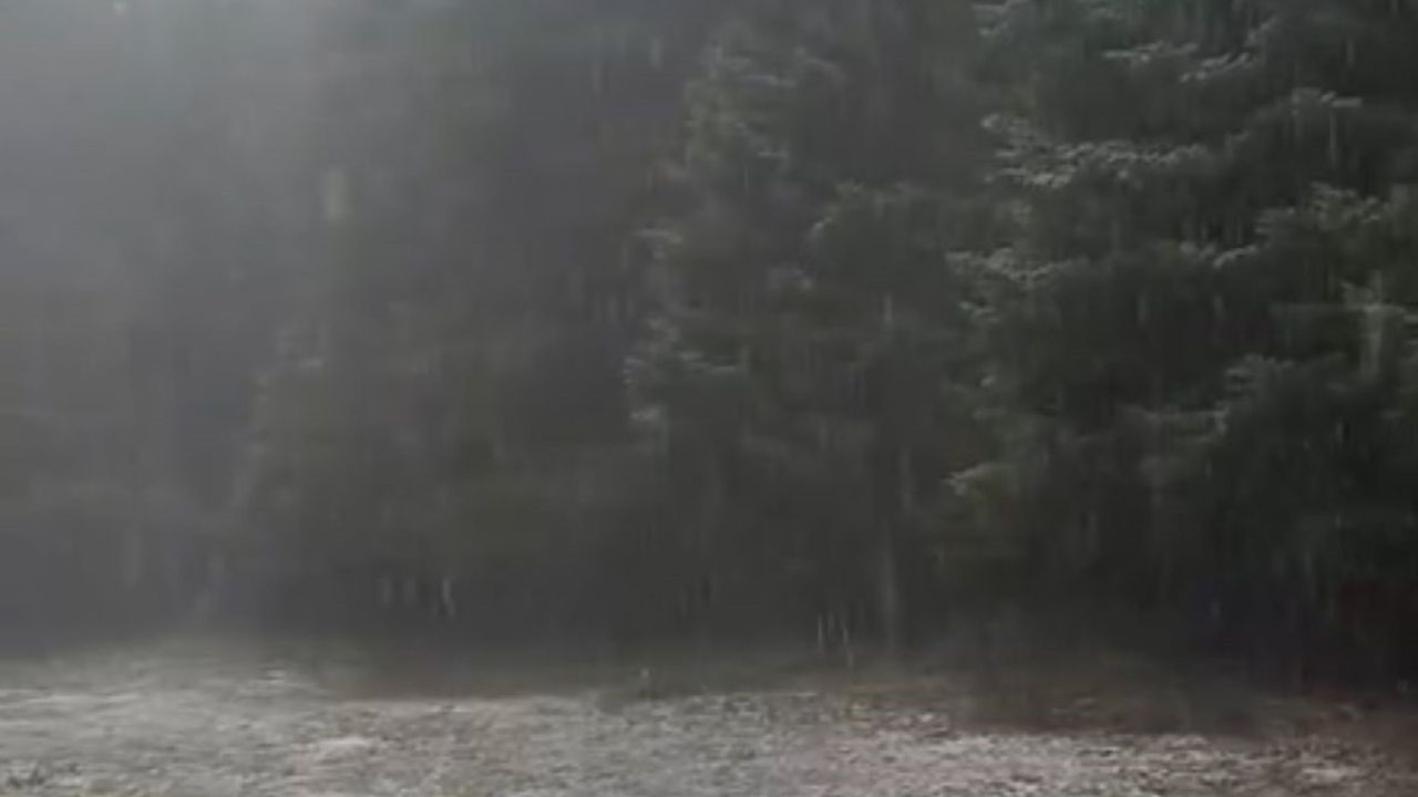 Bolu’nun yüksek kesimlerinde sabah kar yağışı