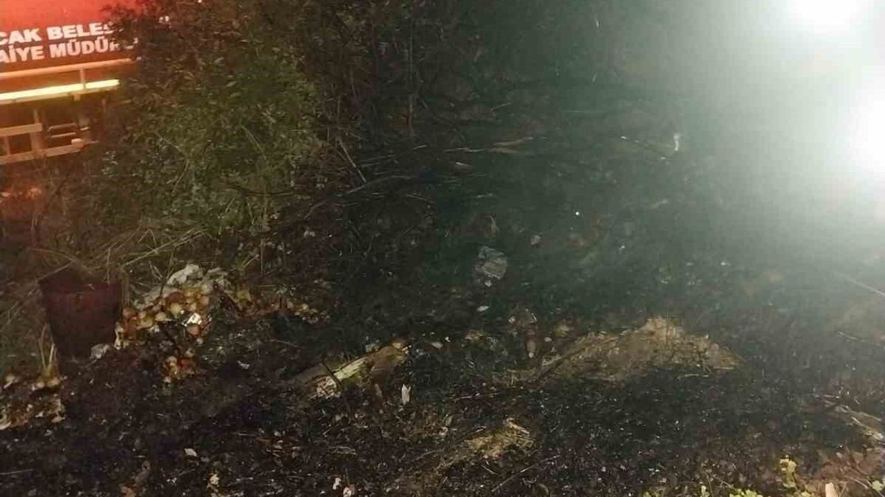 Bucak’ta Taşyayla’da gece saatlerinde arazide yangın söndürüldü