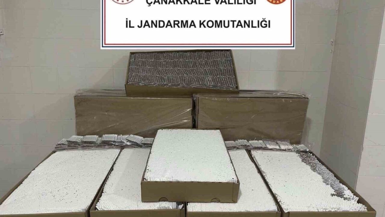 Çan’da jandarma operasyonu: 19 Kasım’da 120 bin dolu makaron ele geçirildi