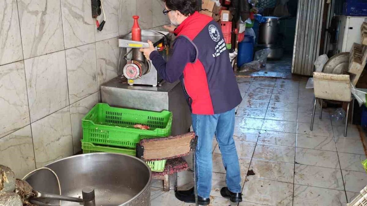 Çanakkale'de izinsiz et ve sakatat işleyen işletme mühürlendi