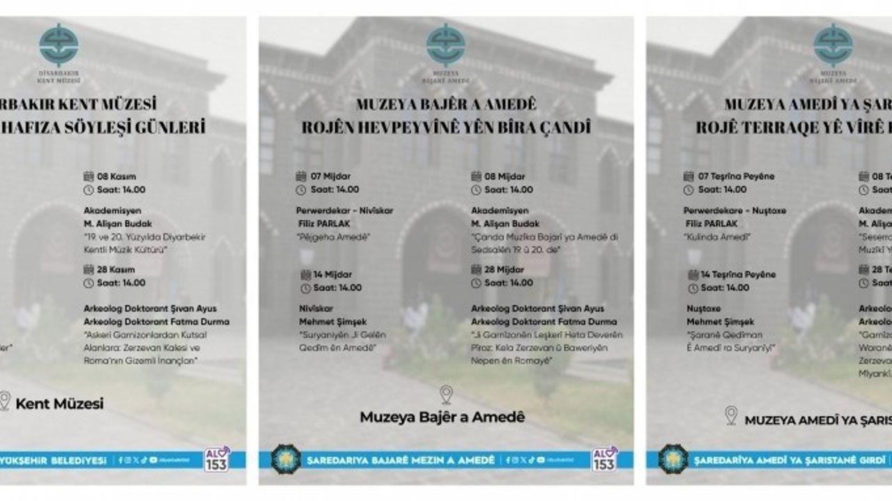 Cemilpaşa Konağı Kent Müzesi'nde Kültürel Hafıza Söyleşileri (Kasım)