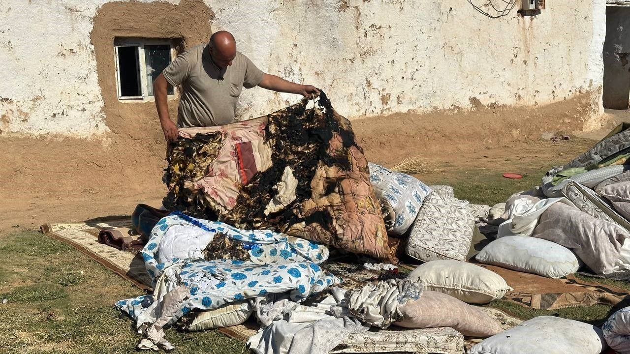 Ceylanpınar’da kendi kendine yanan ev için yüzlerce kişi seferber oldu