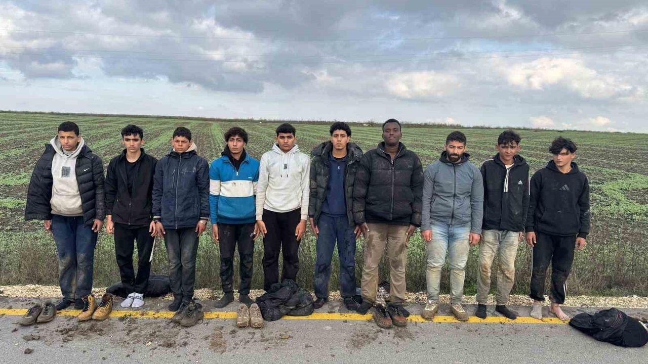 Edirne Uzunköprü'de 10 düzensiz göçmen yakalandı