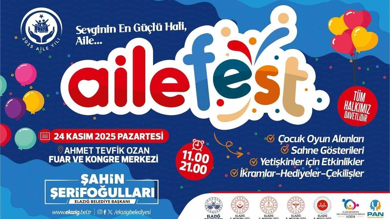 Elazığ'da Aile Festivali 24 Kasım'da