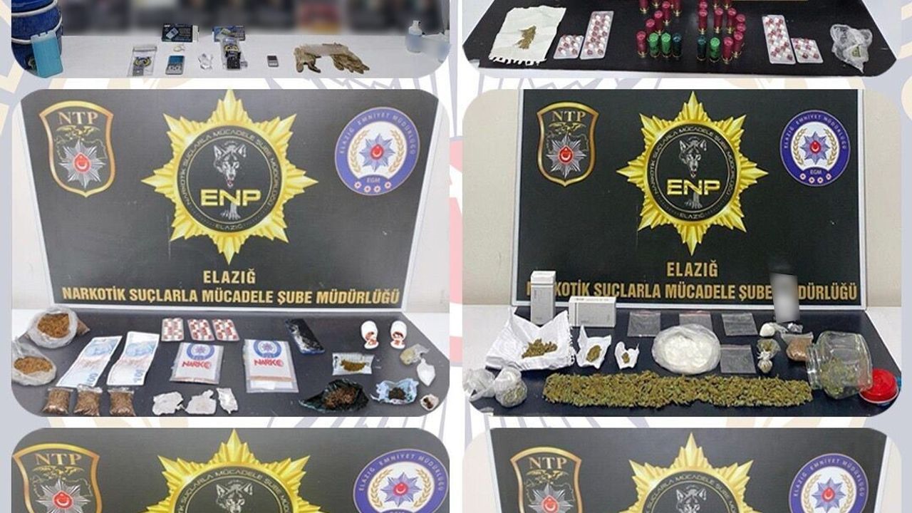 Elazığ'da kapsamlı uyuşturucu operasyonu: 19 kişi tutuklandı