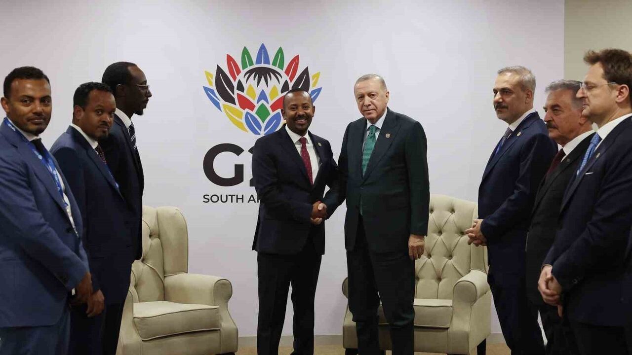 Erdoğan, Abiy Ahmed Ali’yi Johannesburg'ta Kabul Etti